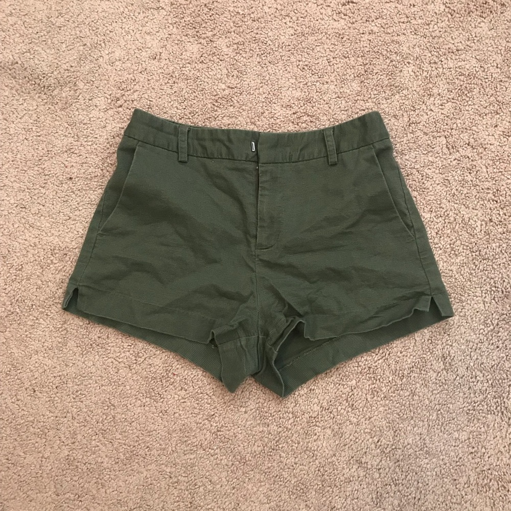 army green shorts